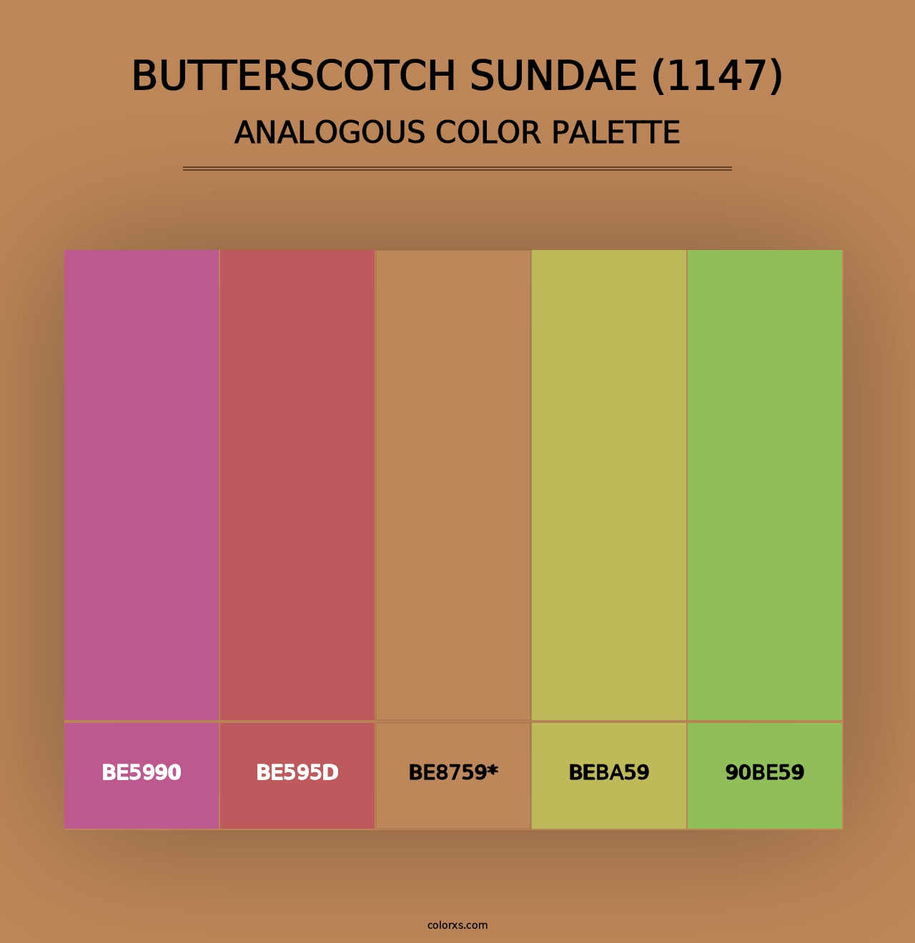 Butterscotch Sundae (1147) - Analogous Color Palette