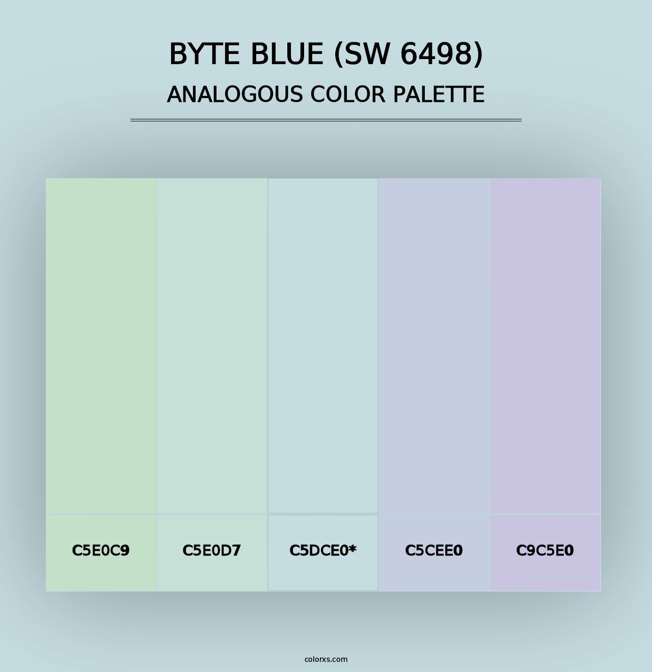 Byte Blue (SW 6498) - Analogous Color Palette