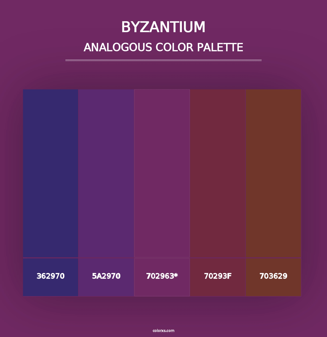 Byzantium - Analogous Color Palette