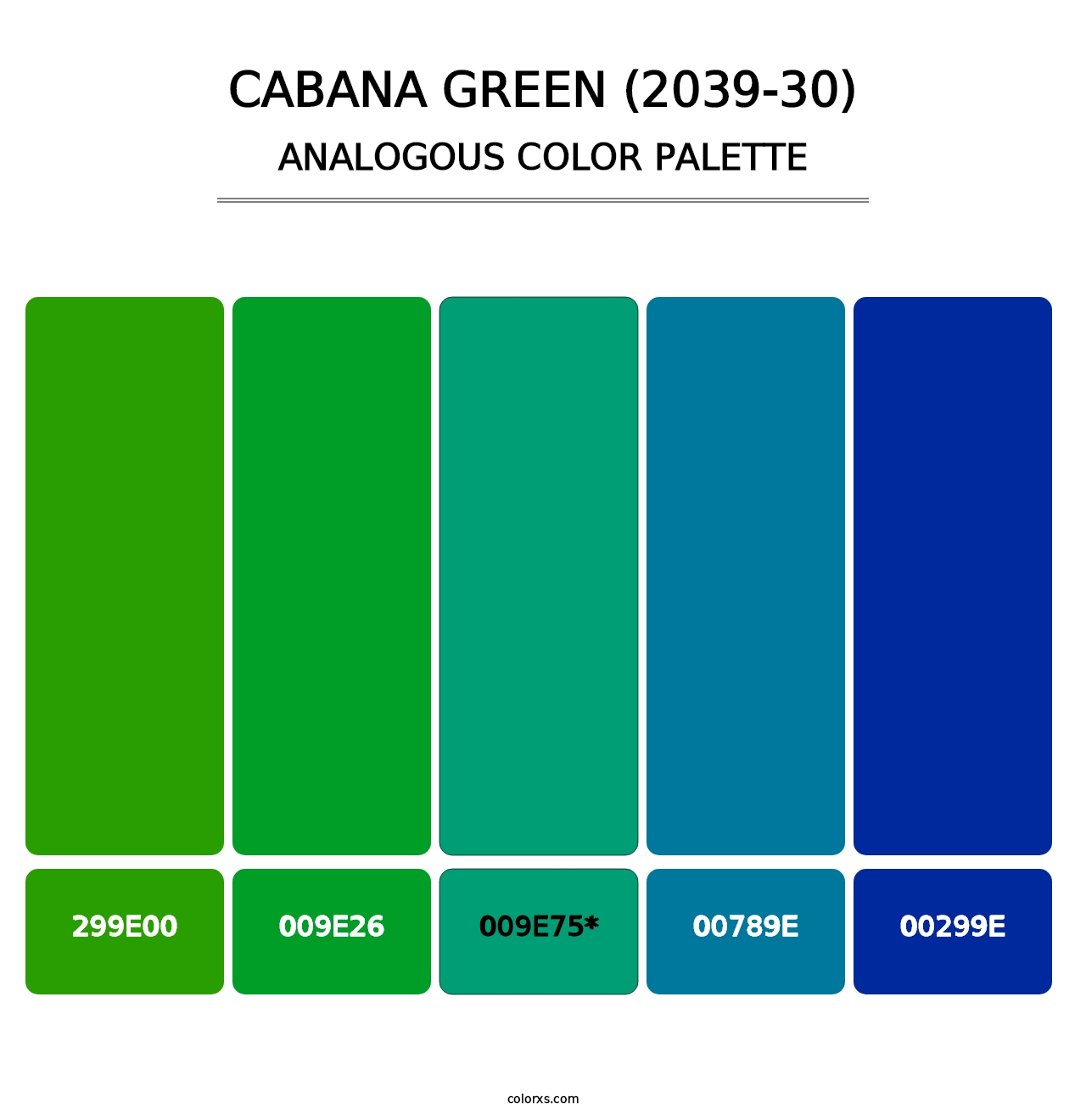 Cabana Green (2039-30) - Analogous Color Palette