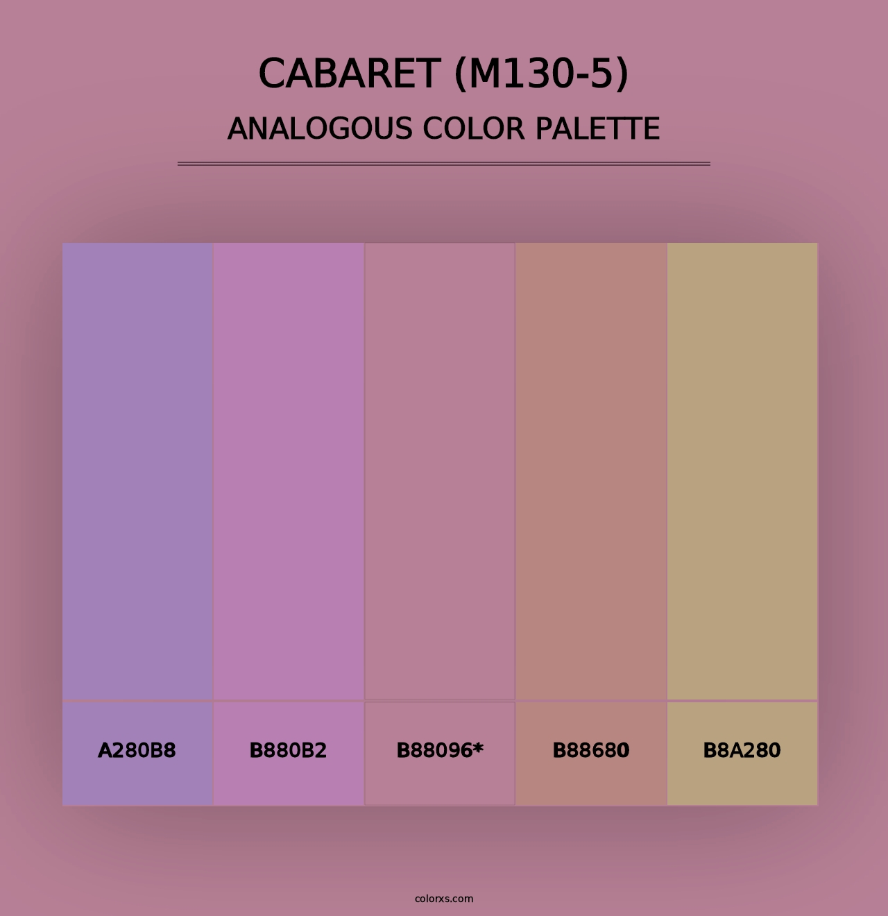 Cabaret (M130-5) - Analogous Color Palette