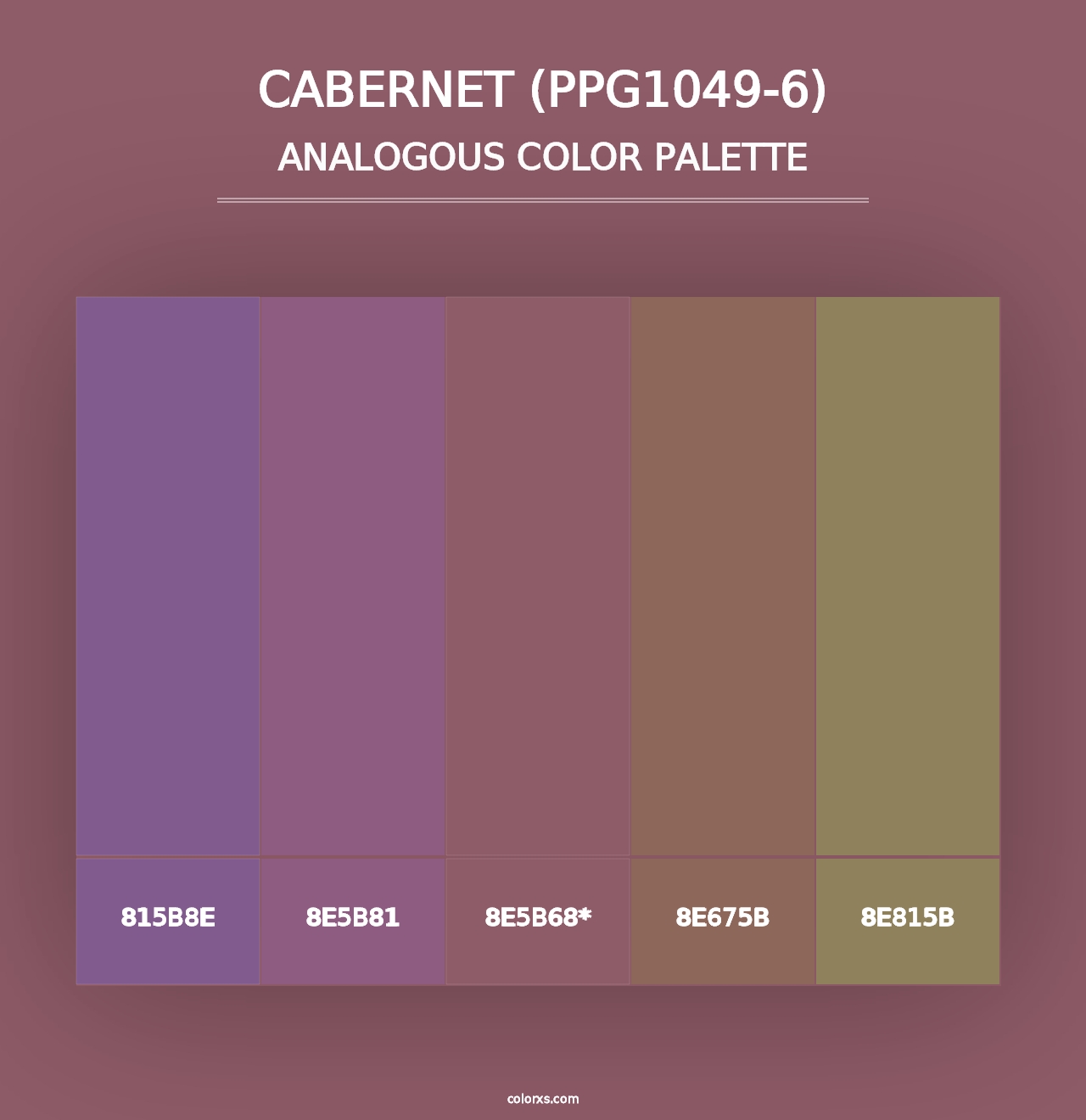 Cabernet (PPG1049-6) - Analogous Color Palette