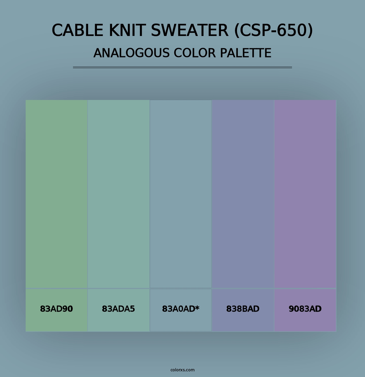 Cable Knit Sweater (CSP-650) - Analogous Color Palette