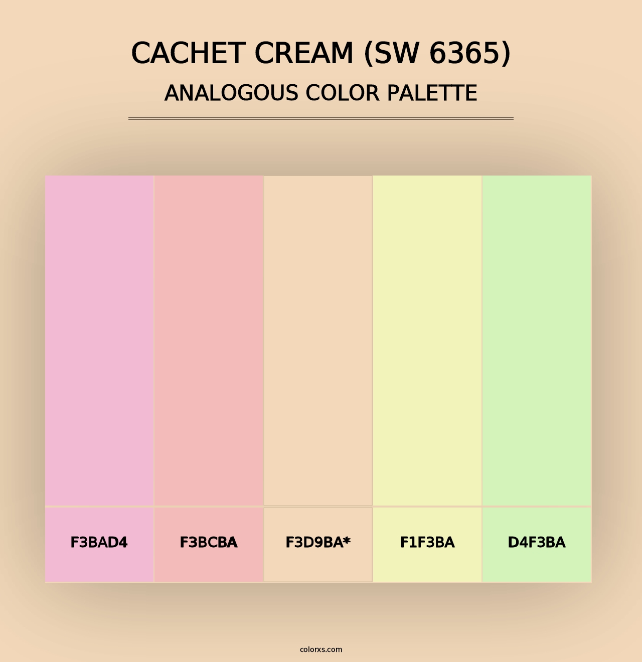 Cachet Cream (SW 6365) - Analogous Color Palette