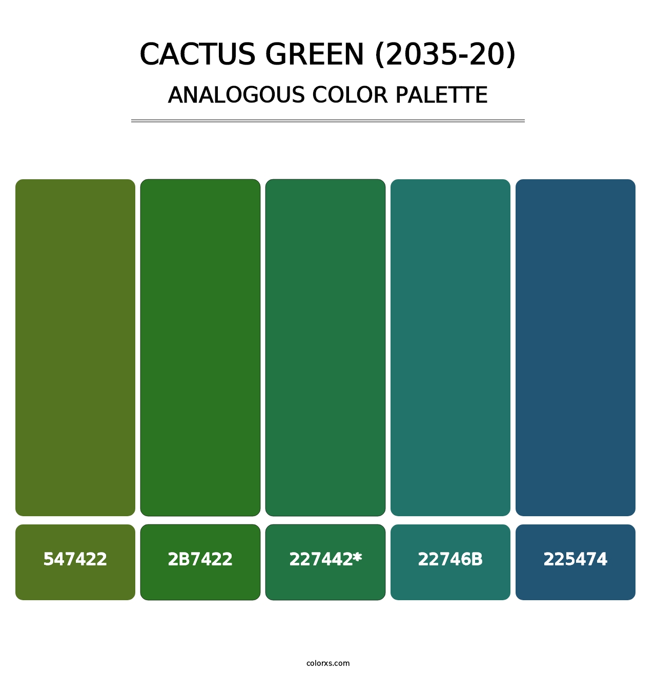 Cactus Green (2035-20) - Analogous Color Palette