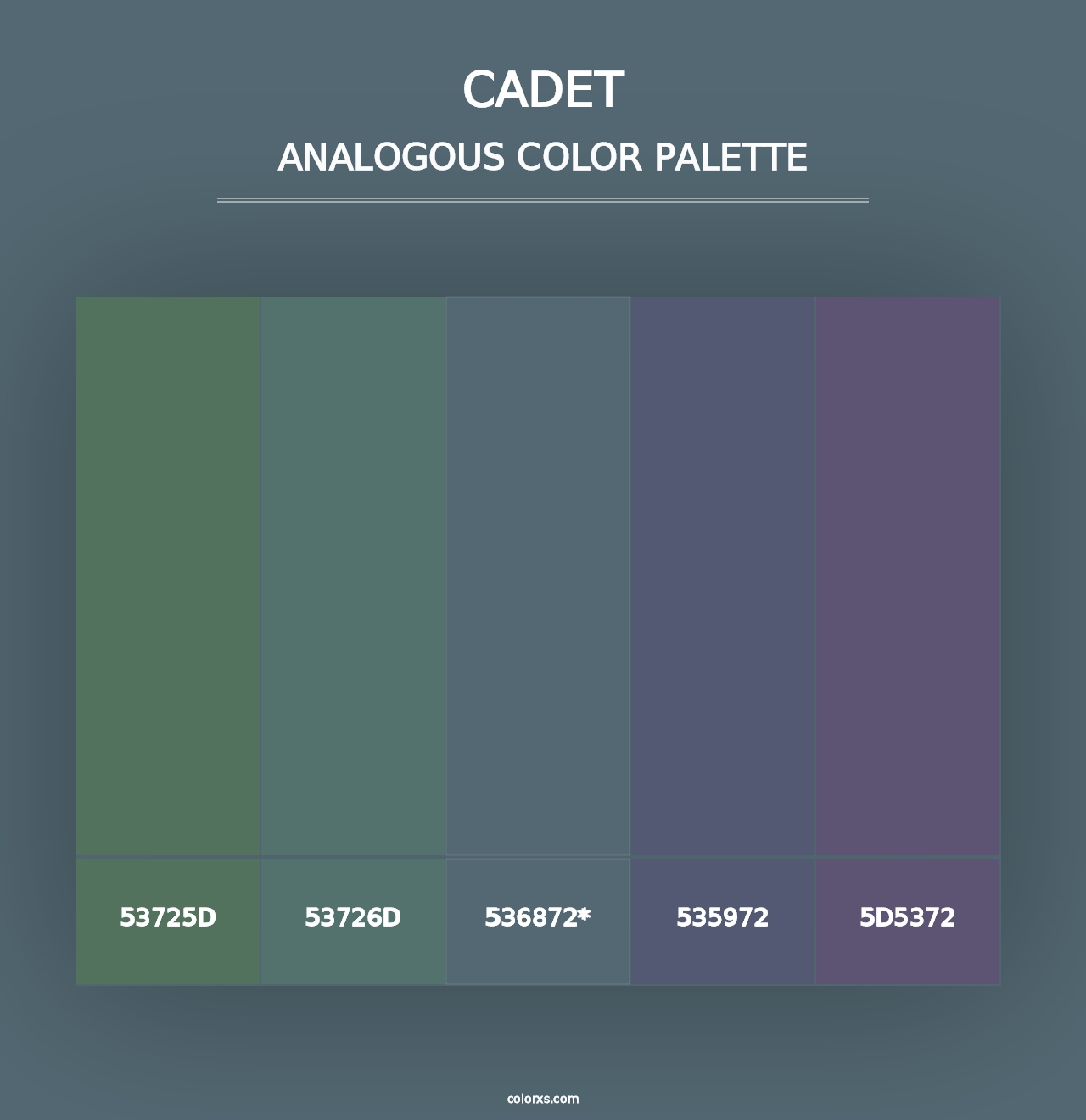 Cadet - Analogous Color Palette