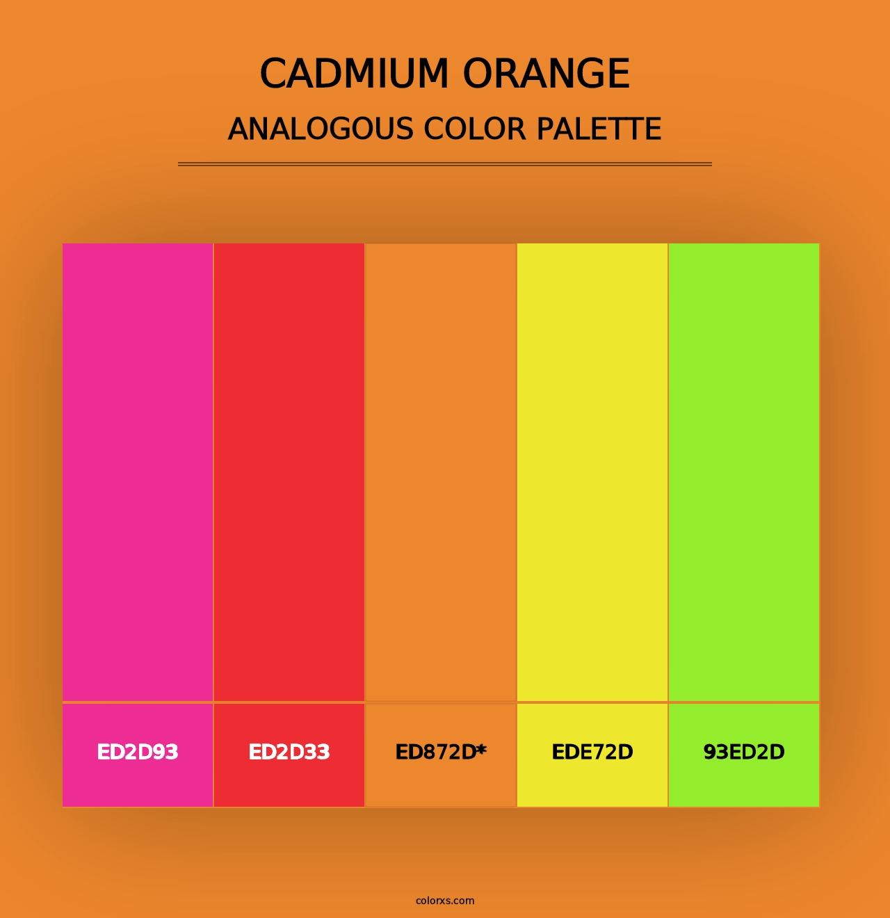 Cadmium Orange - Analogous Color Palette