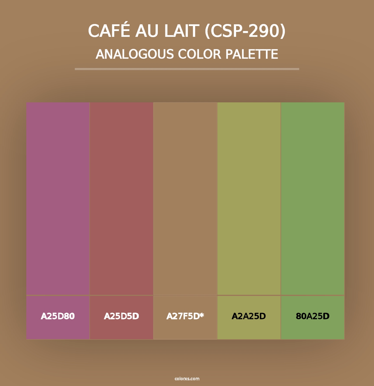 Café au Lait (CSP-290) - Analogous Color Palette