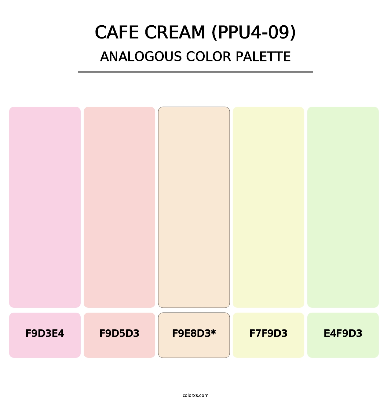 Cafe Cream (PPU4-09) - Analogous Color Palette