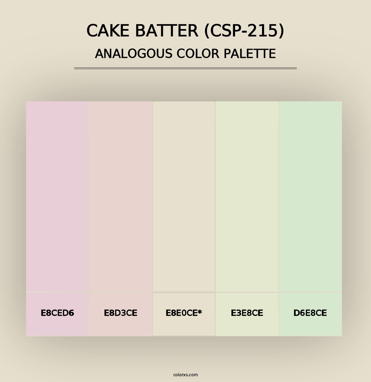 Cake Batter (CSP-215) - Analogous Color Palette