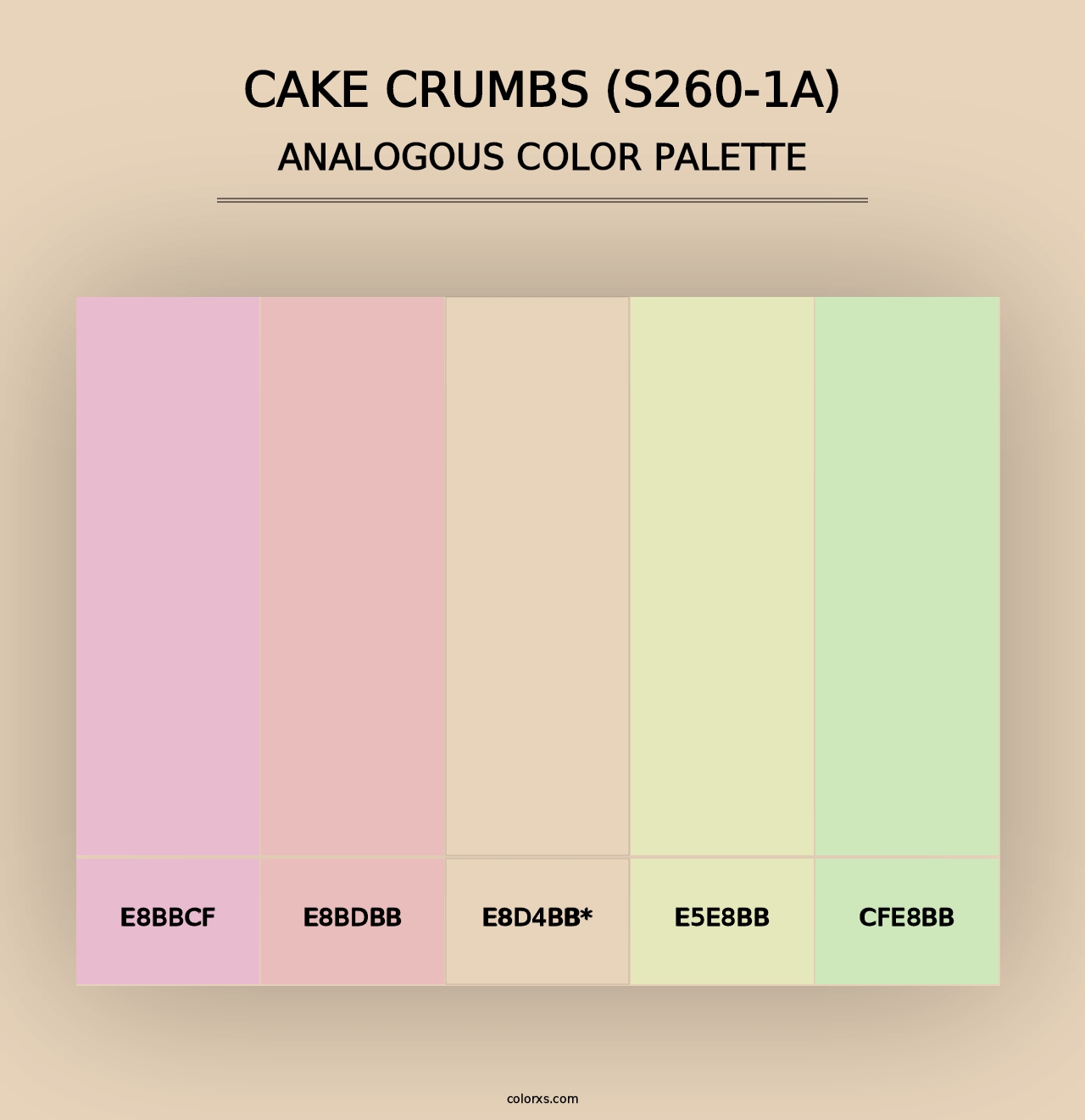 Cake Crumbs (S260-1A) - Analogous Color Palette