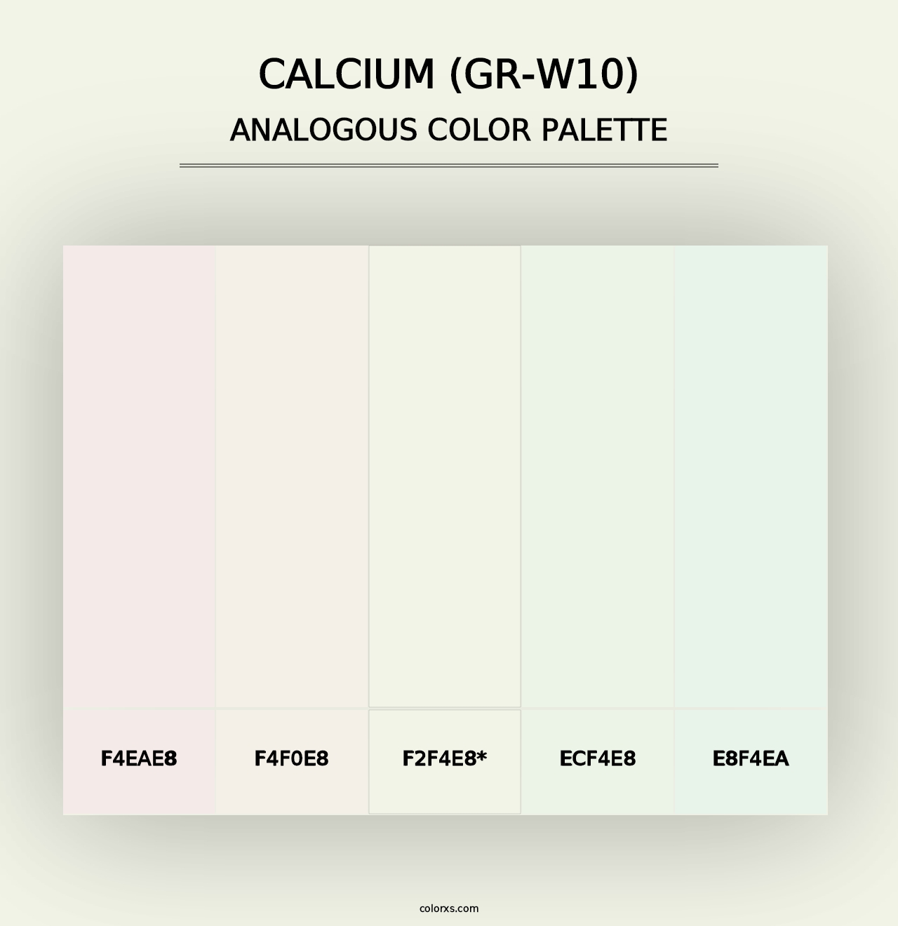 Calcium (GR-W10) - Analogous Color Palette