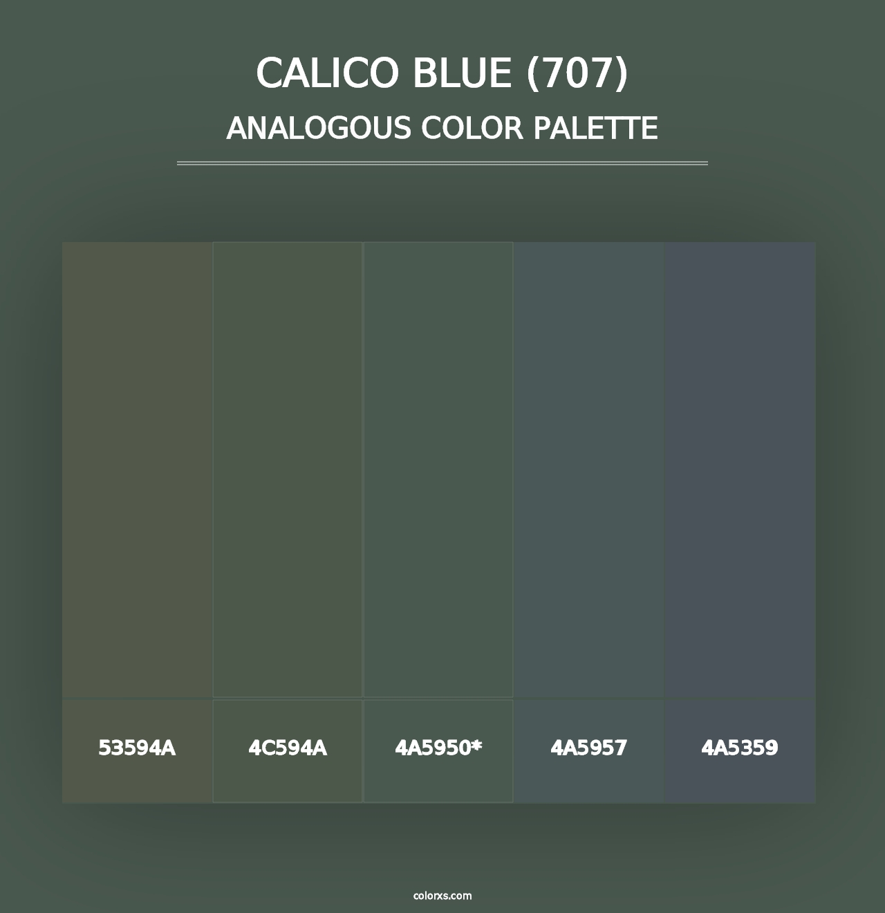 Calico Blue (707) - Analogous Color Palette