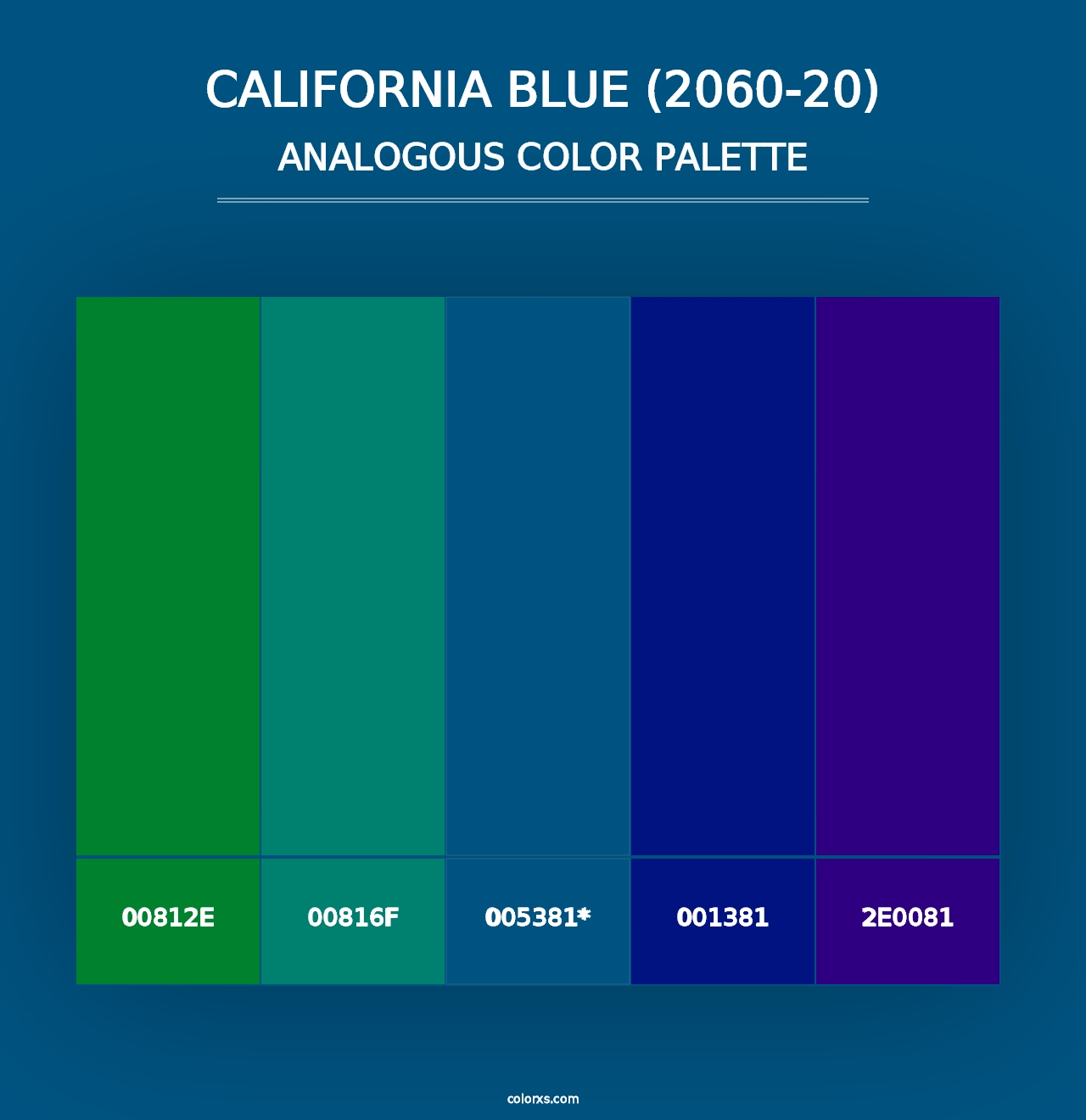 California Blue (2060-20) - Analogous Color Palette