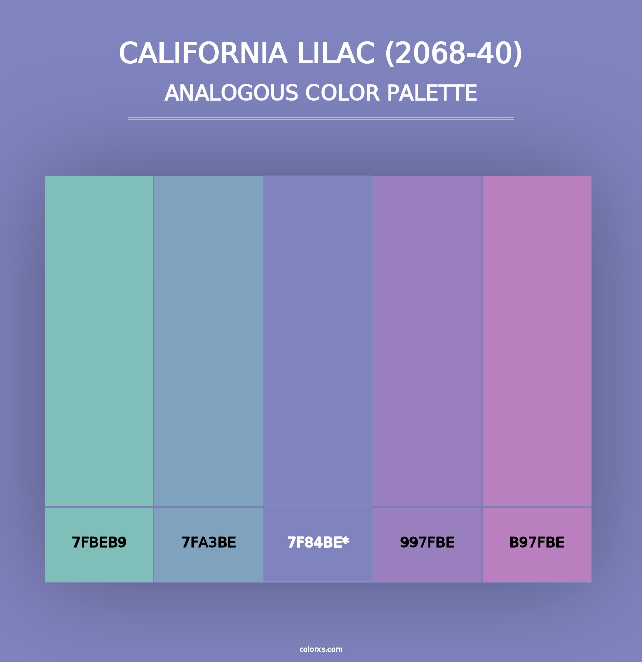 California Lilac (2068-40) - Analogous Color Palette