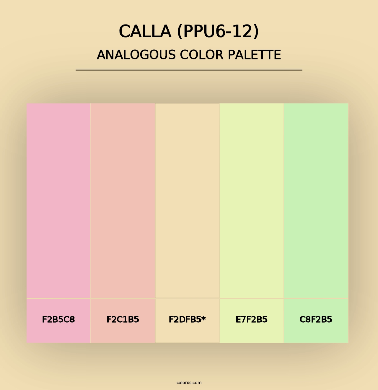 Calla (PPU6-12) - Analogous Color Palette