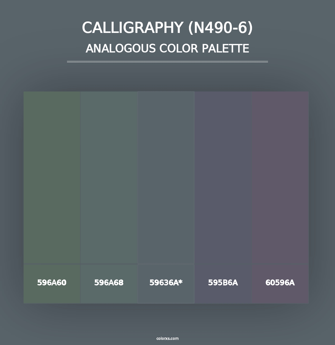 Calligraphy (N490-6) - Analogous Color Palette