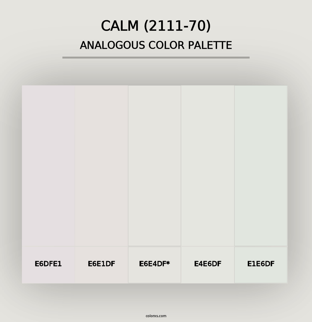 Calm (2111-70) - Analogous Color Palette