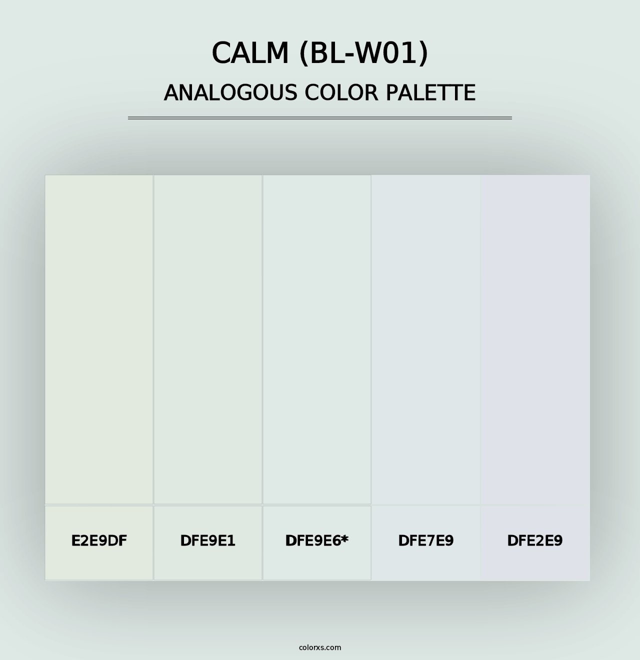 Calm (BL-W01) - Analogous Color Palette