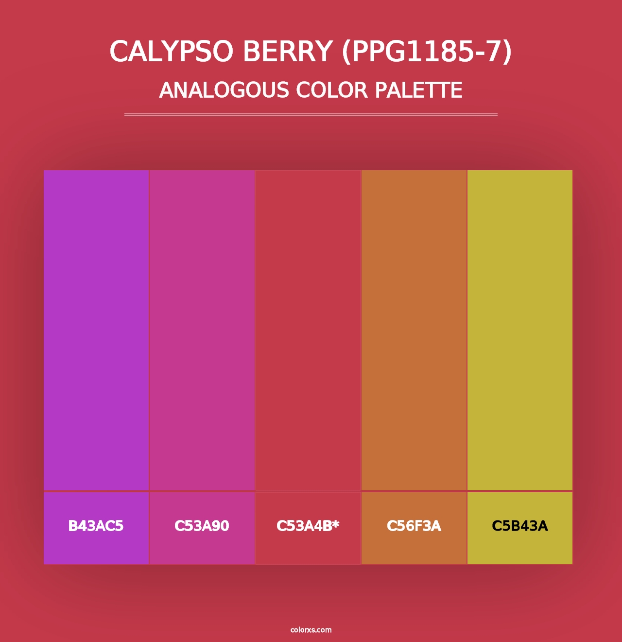 Calypso Berry (PPG1185-7) - Analogous Color Palette