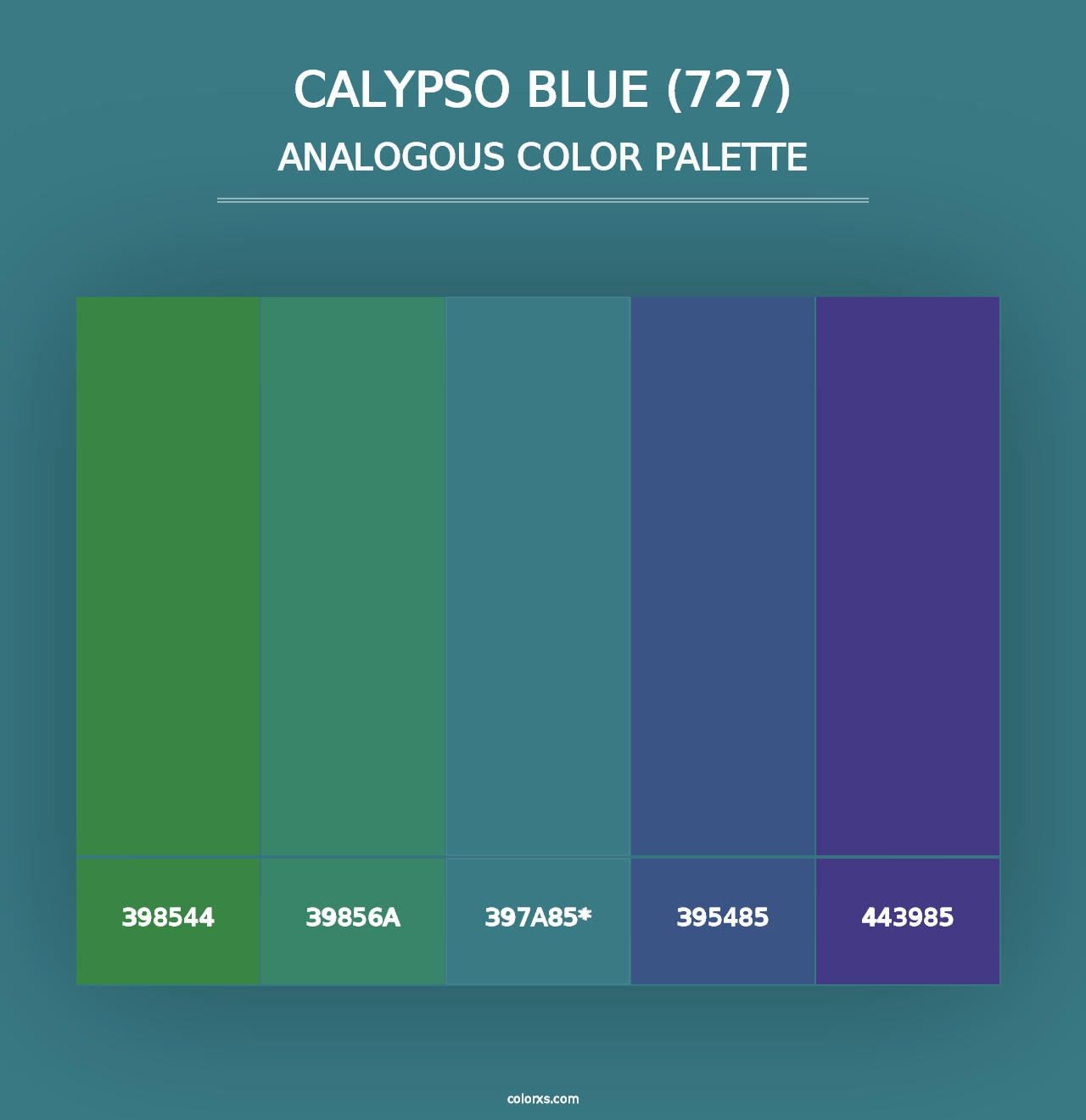 Calypso Blue (727) - Analogous Color Palette