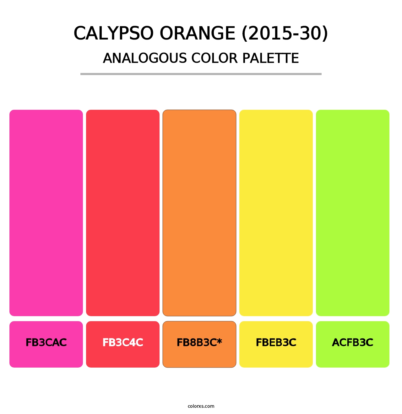 Calypso Orange (2015-30) - Analogous Color Palette