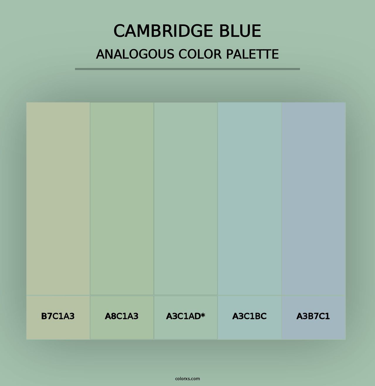 Cambridge Blue - Analogous Color Palette