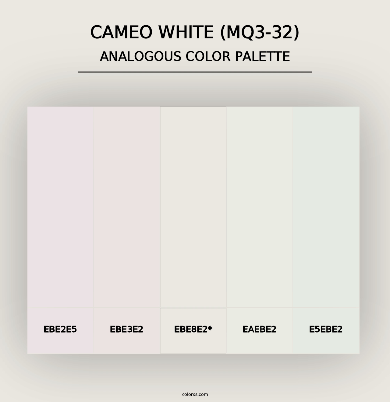 Cameo White (MQ3-32) - Analogous Color Palette