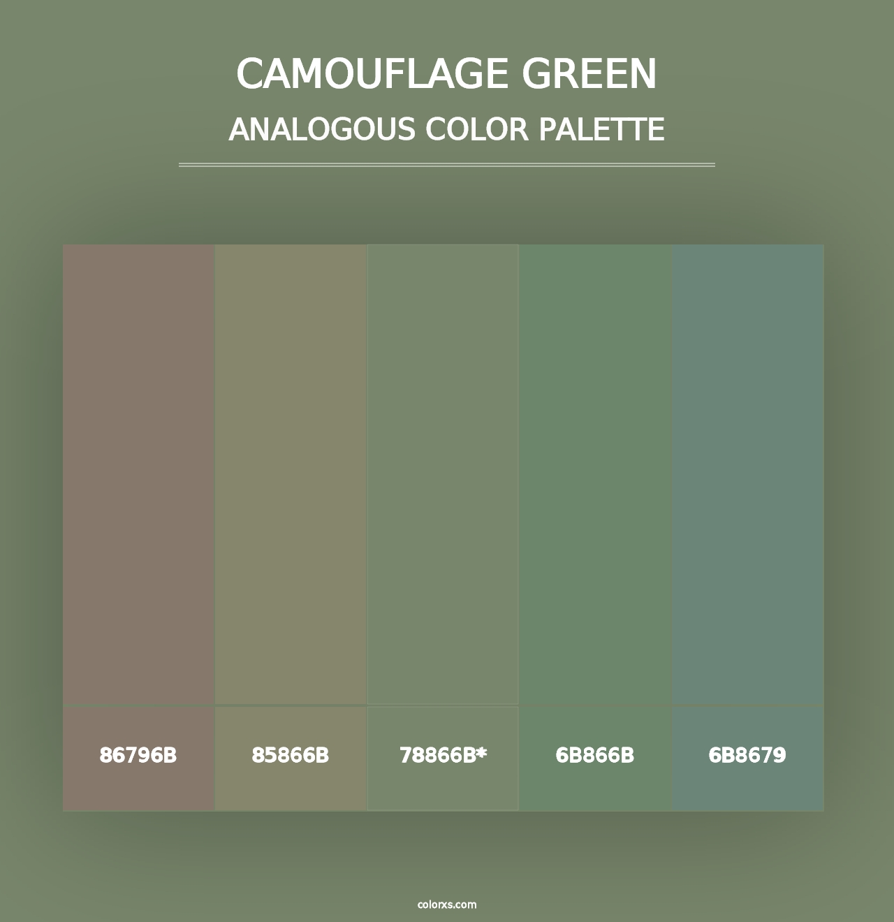 Camouflage Green - Analogous Color Palette