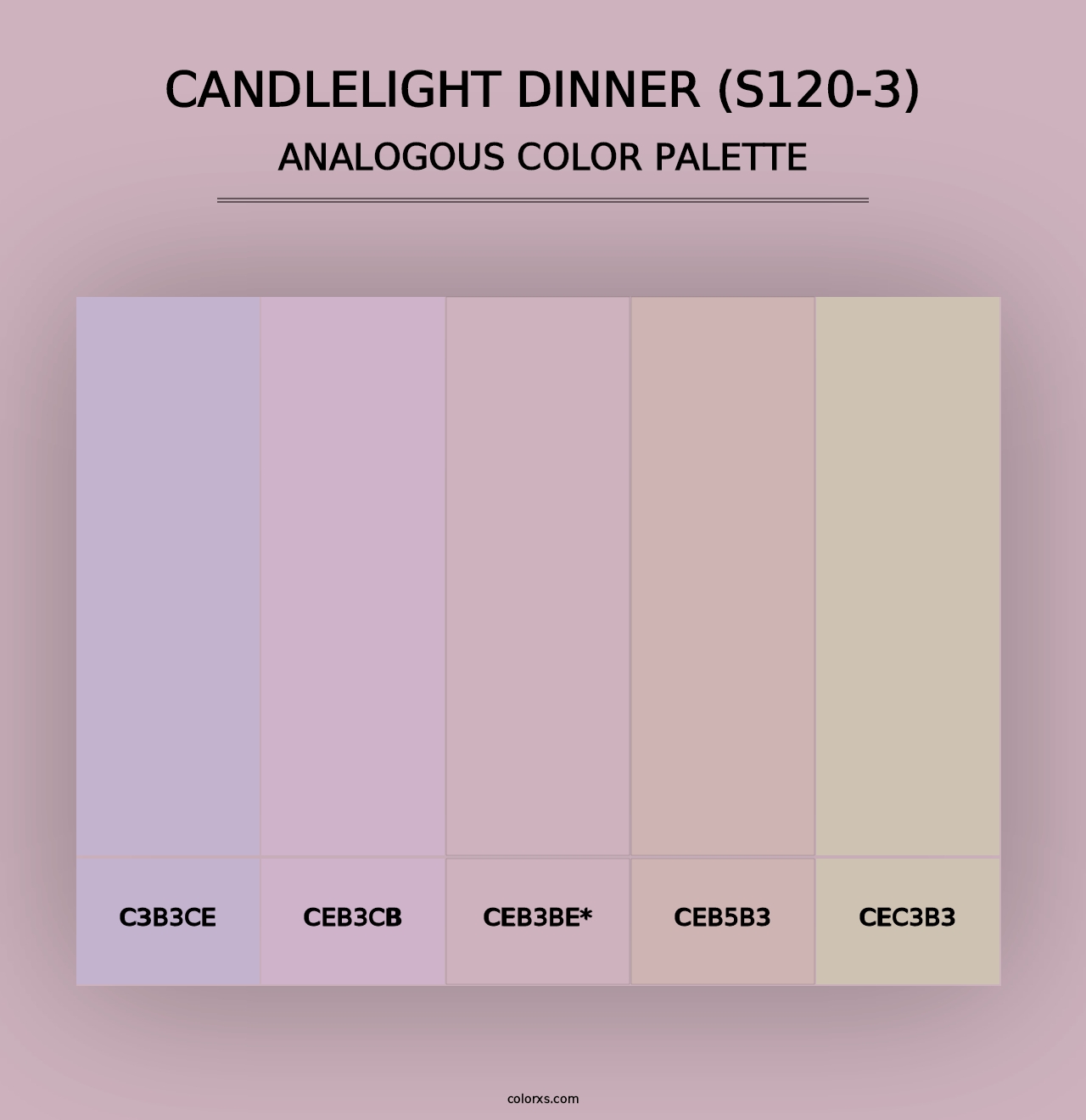 Candlelight Dinner (S120-3) - Analogous Color Palette