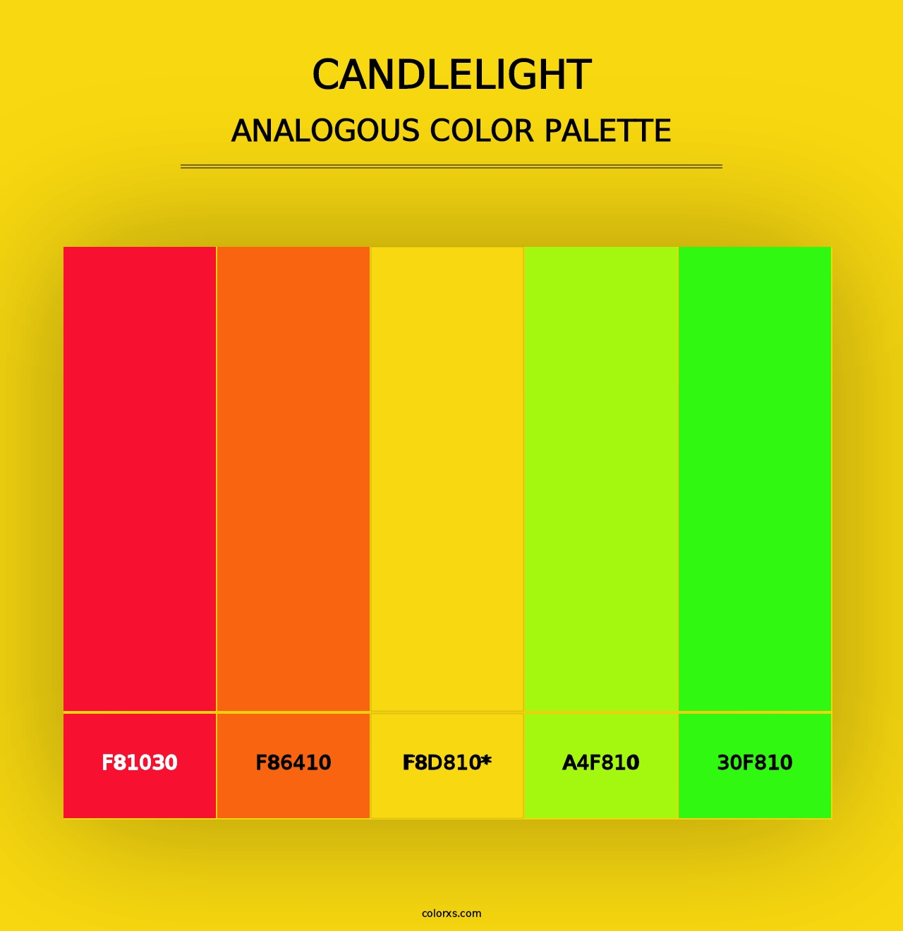 Candlelight - Analogous Color Palette