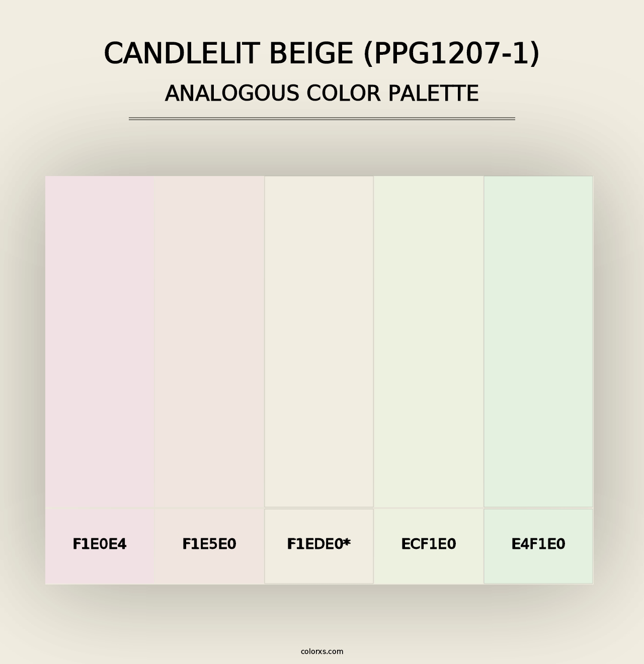 Candlelit Beige (PPG1207-1) - Analogous Color Palette