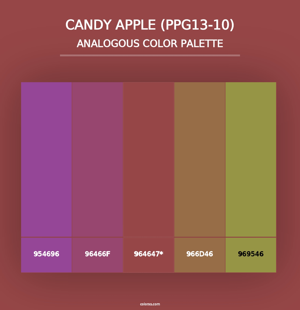 Candy Apple (PPG13-10) - Analogous Color Palette