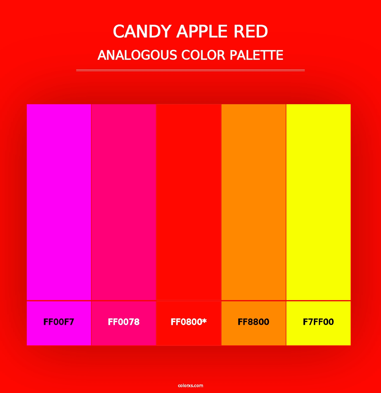 Candy Apple Red - Analogous Color Palette