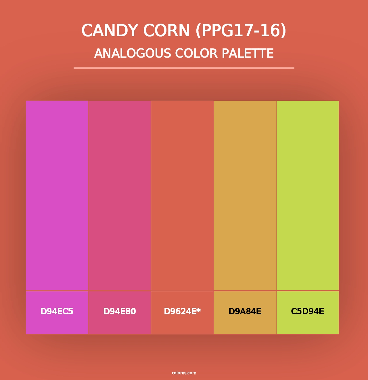 Candy Corn (PPG17-16) - Analogous Color Palette