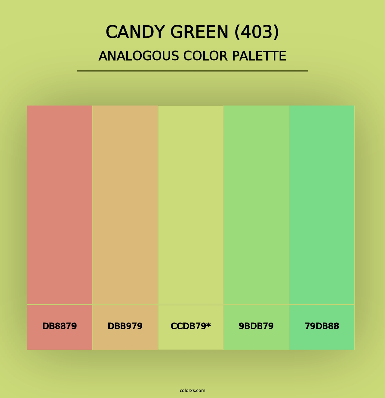 Candy Green (403) - Analogous Color Palette