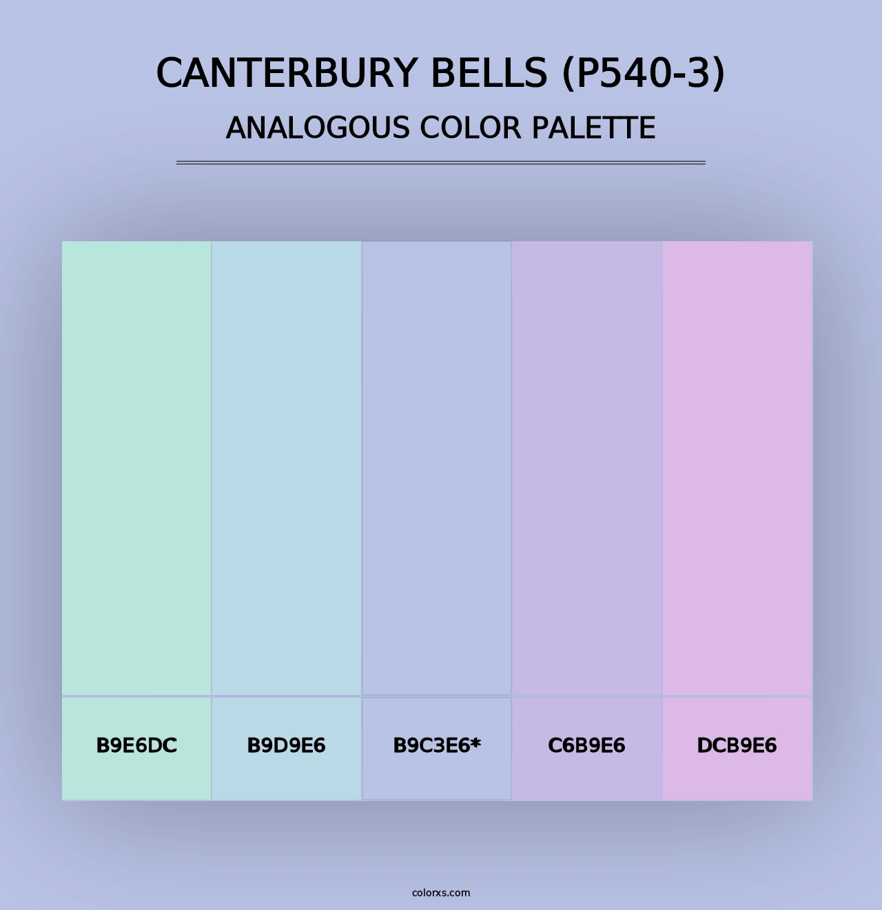 Canterbury Bells (P540-3) - Analogous Color Palette