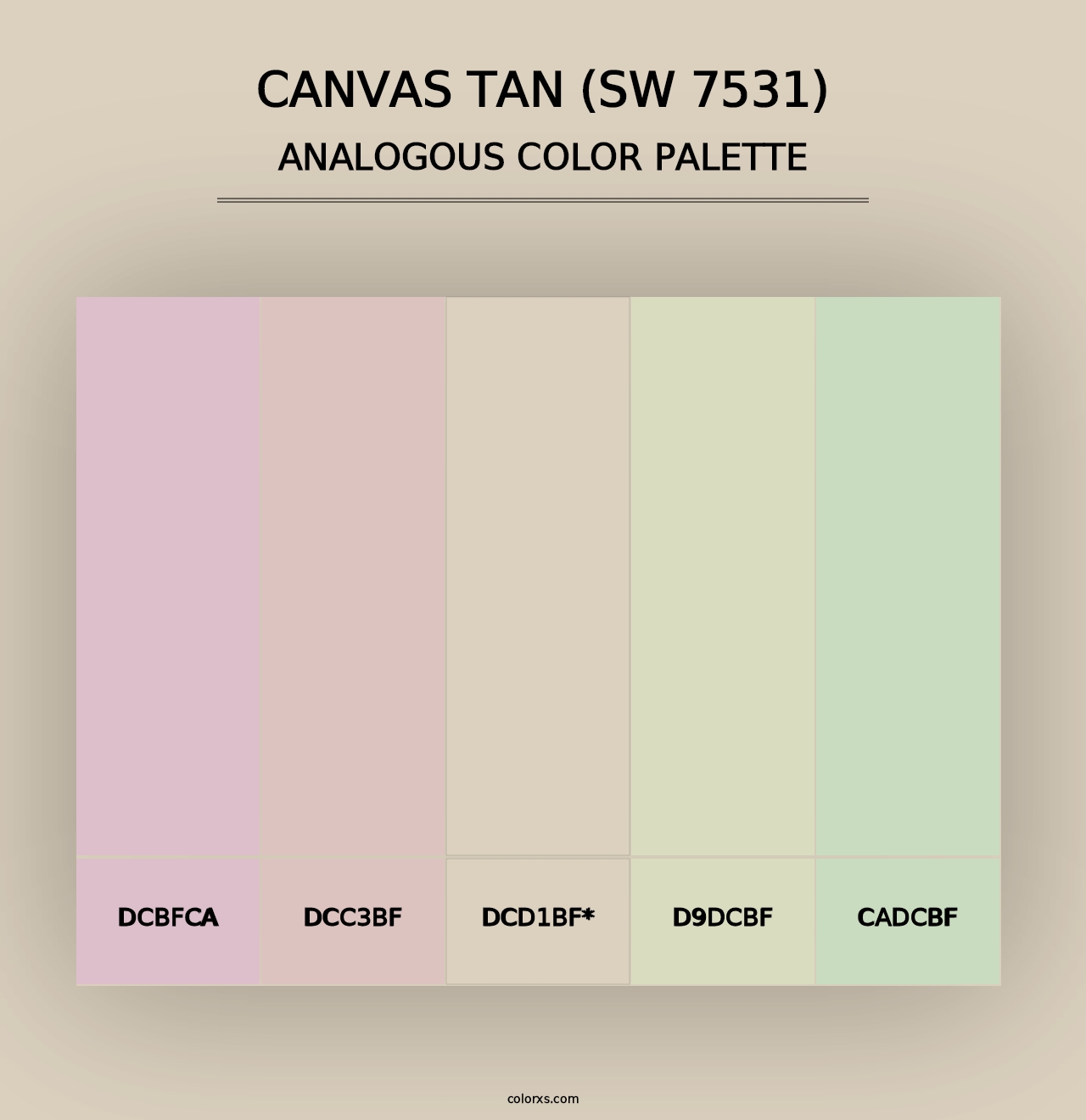 Canvas Tan (SW 7531) - Analogous Color Palette