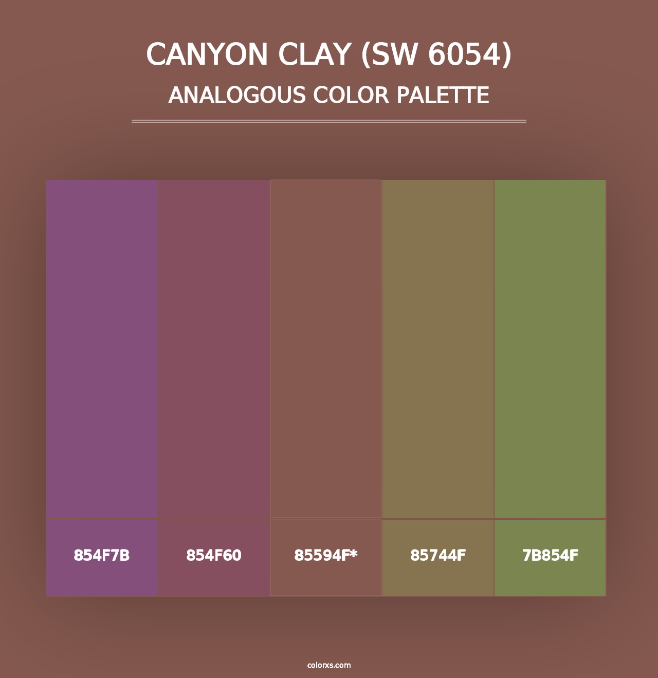 Canyon Clay (SW 6054) - Analogous Color Palette