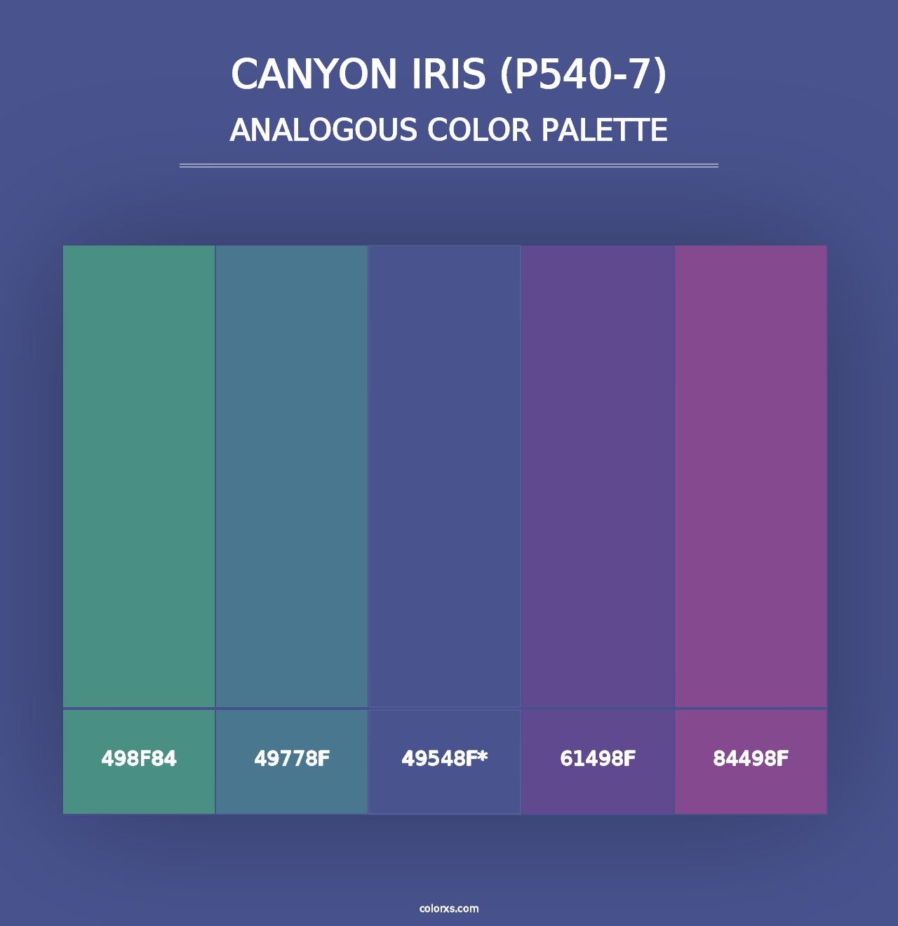 Canyon Iris (P540-7) - Analogous Color Palette