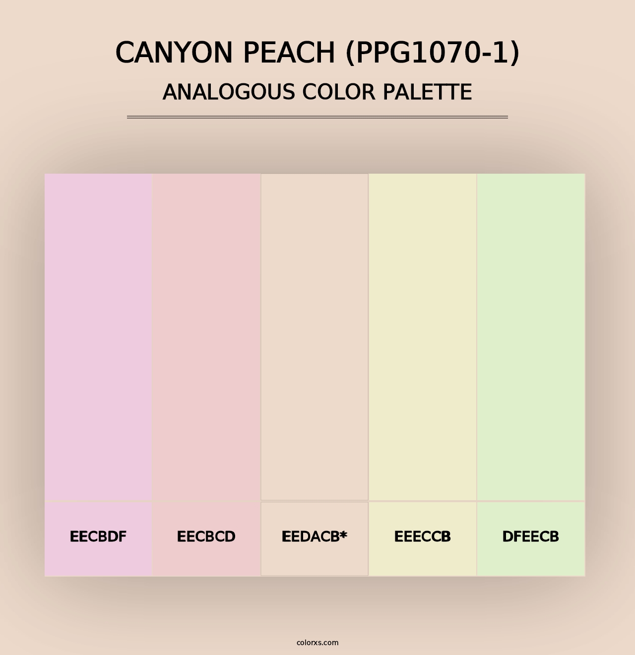 Canyon Peach (PPG1070-1) - Analogous Color Palette