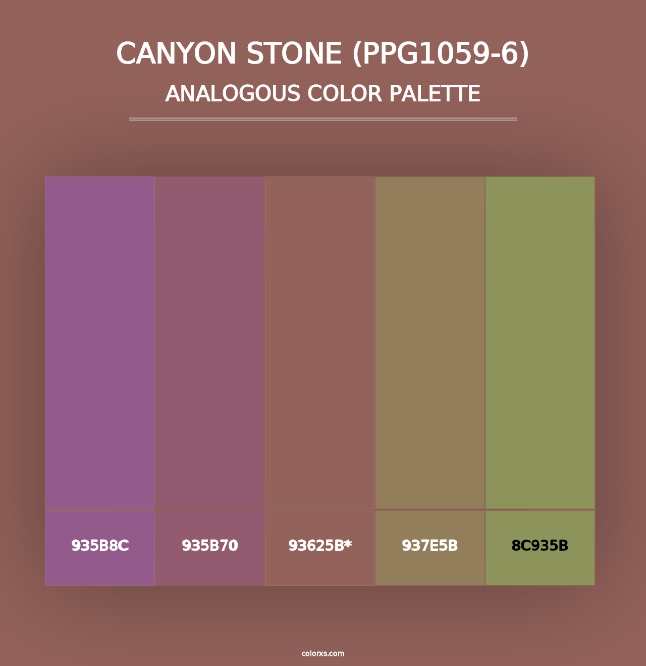 Canyon Stone (PPG1059-6) - Analogous Color Palette