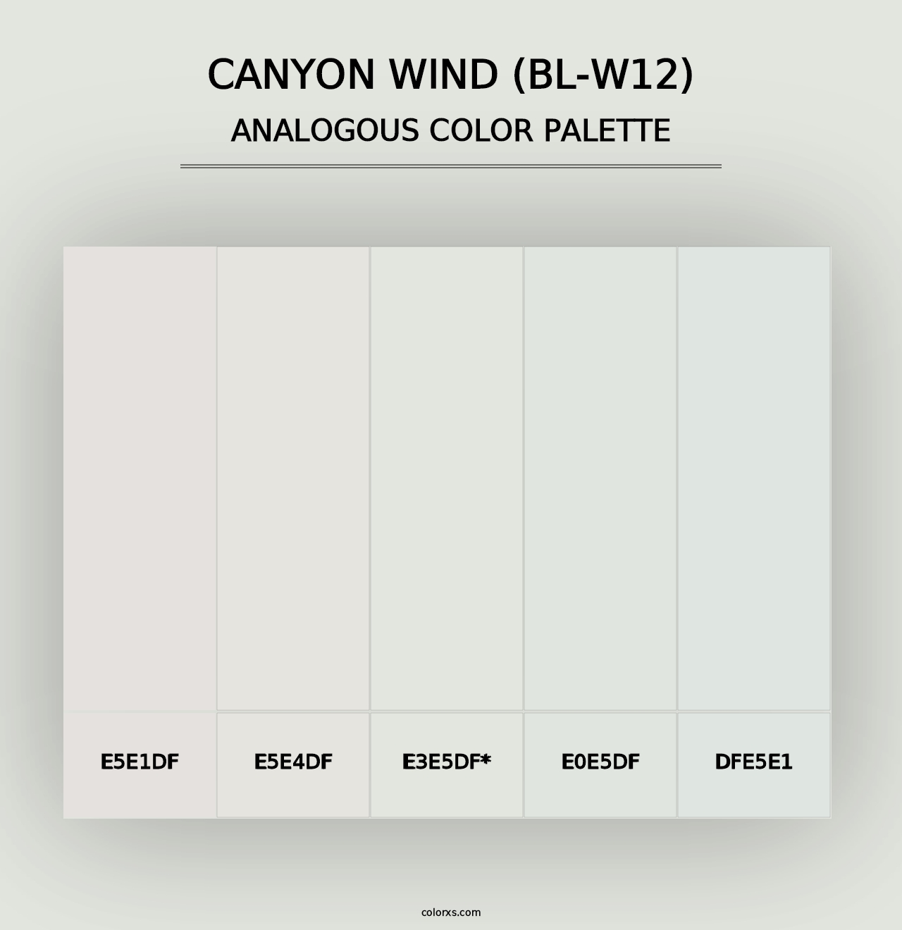 Canyon Wind (BL-W12) - Analogous Color Palette