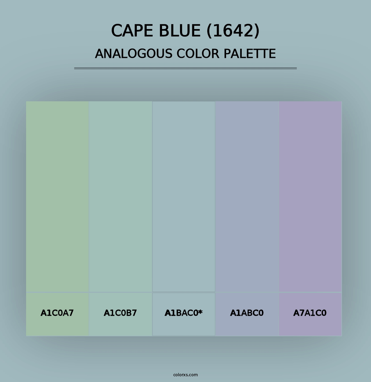 Cape Blue (1642) - Analogous Color Palette