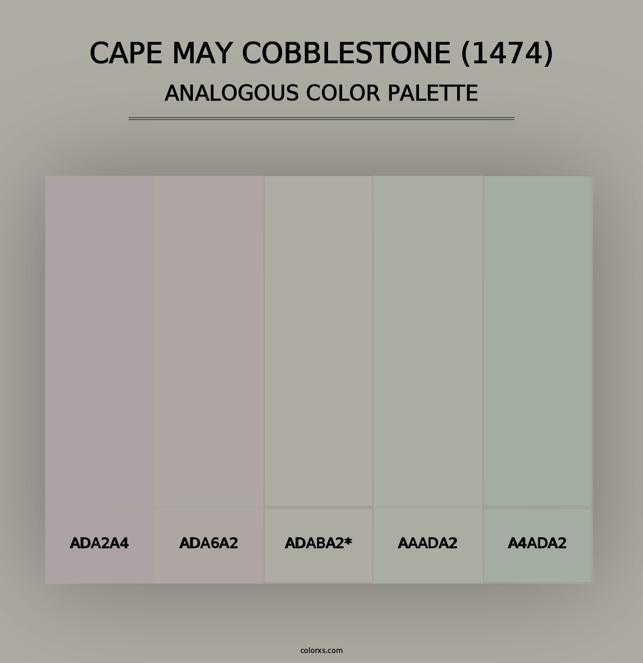 Cape May Cobblestone (1474) - Analogous Color Palette