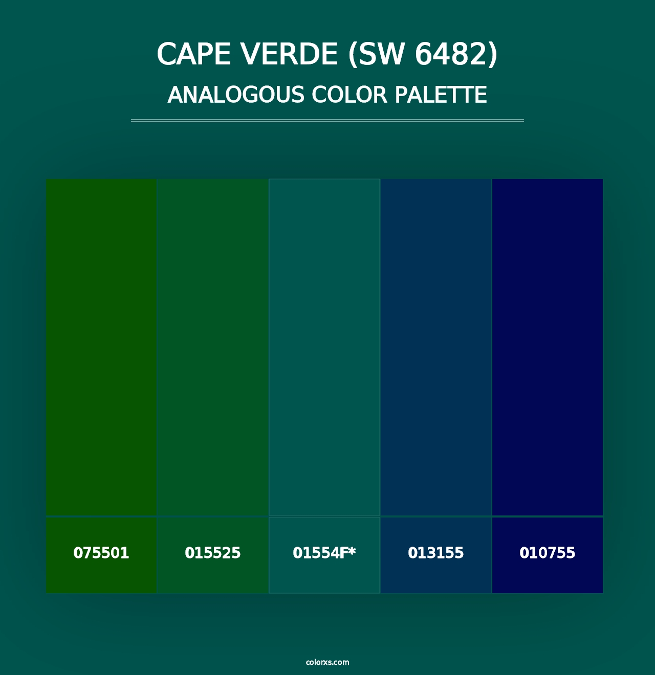 Cape Verde (SW 6482) - Analogous Color Palette