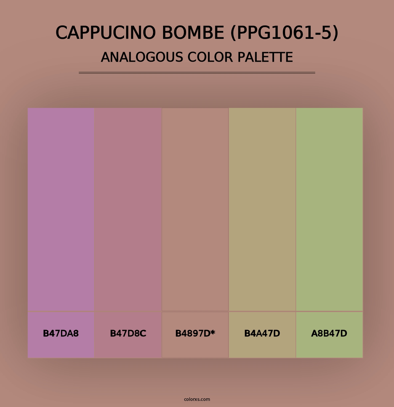 Cappucino Bombe (PPG1061-5) - Analogous Color Palette