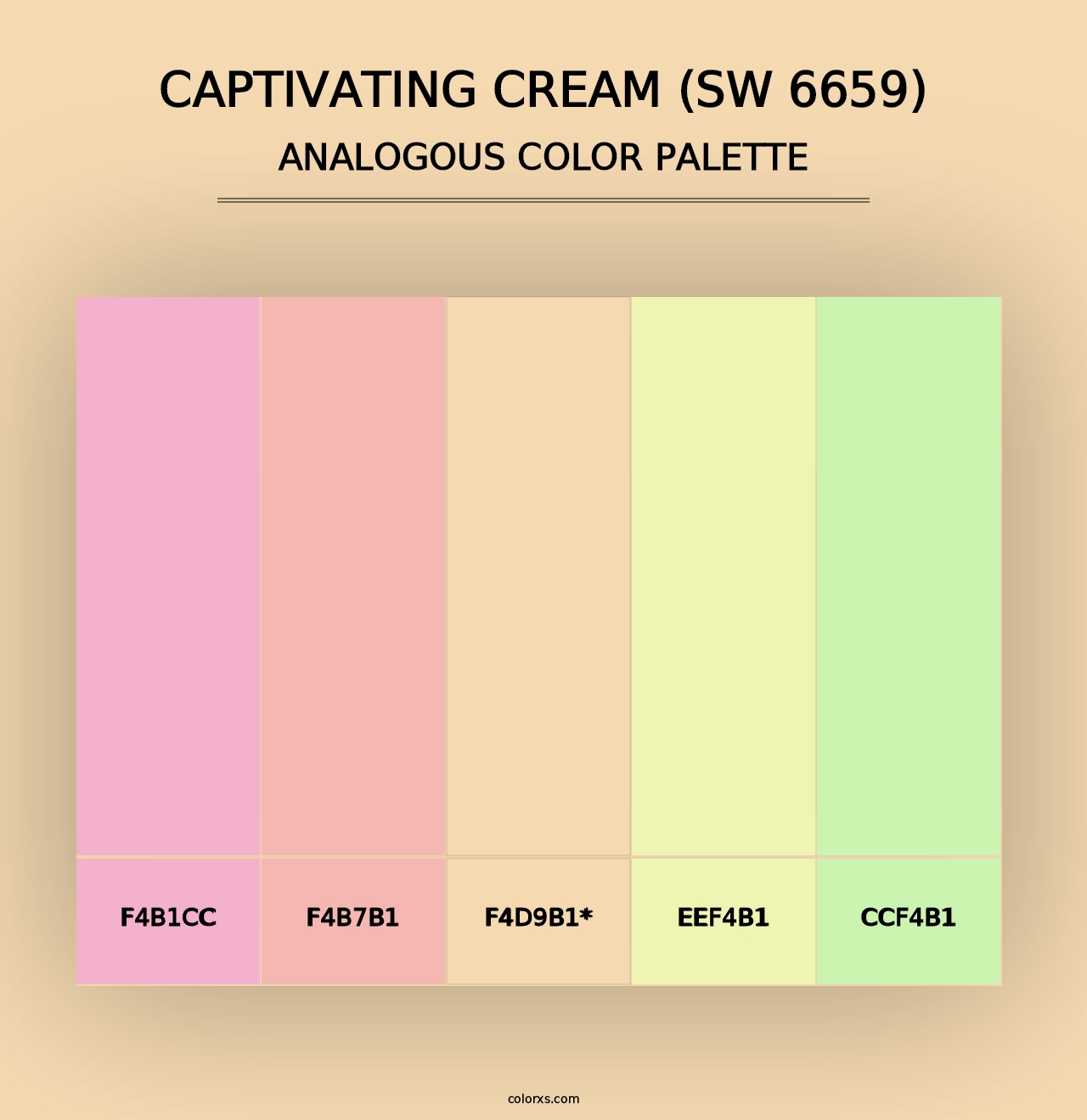 Captivating Cream (SW 6659) - Analogous Color Palette