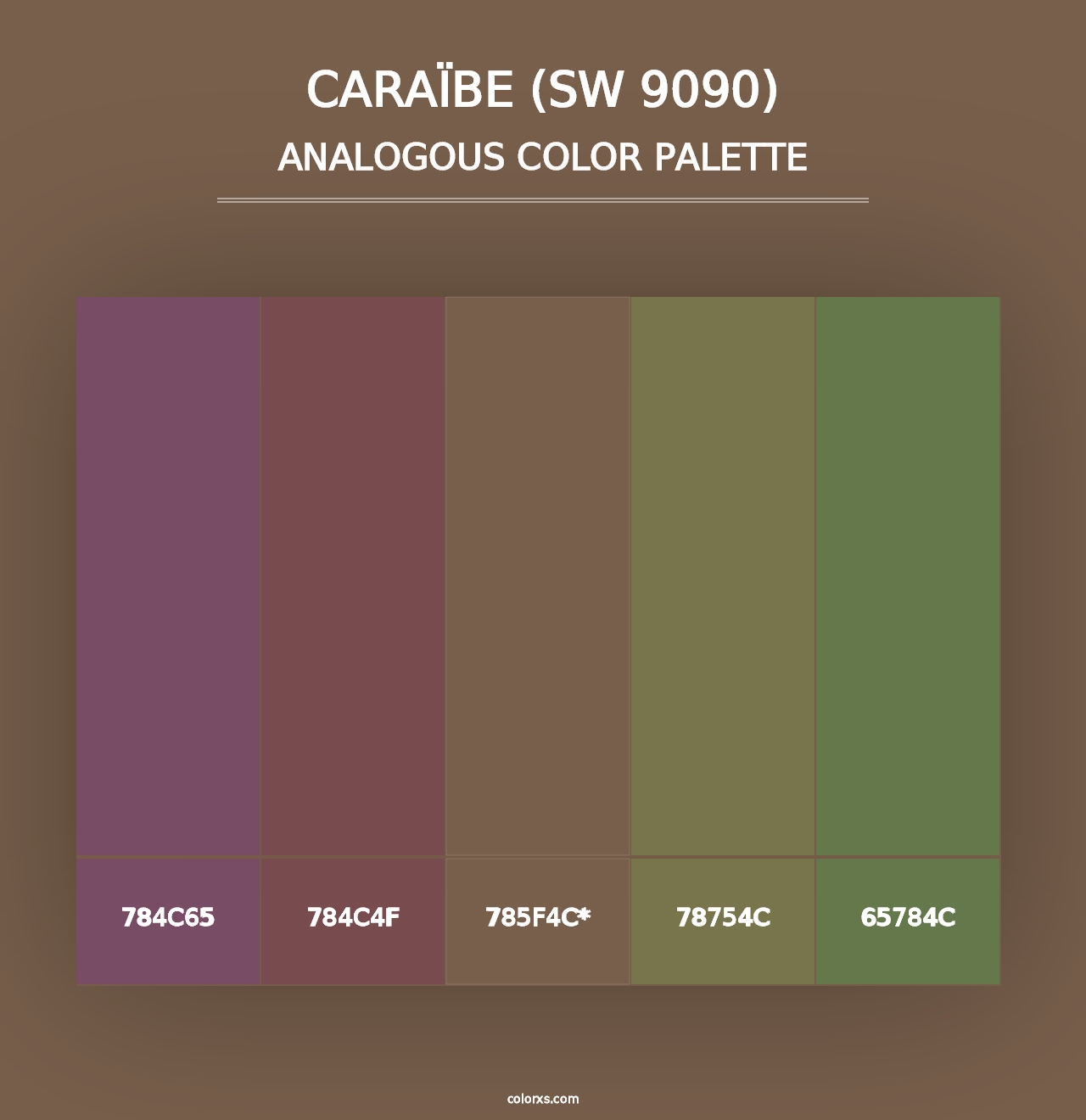 Caraïbe (SW 9090) - Analogous Color Palette