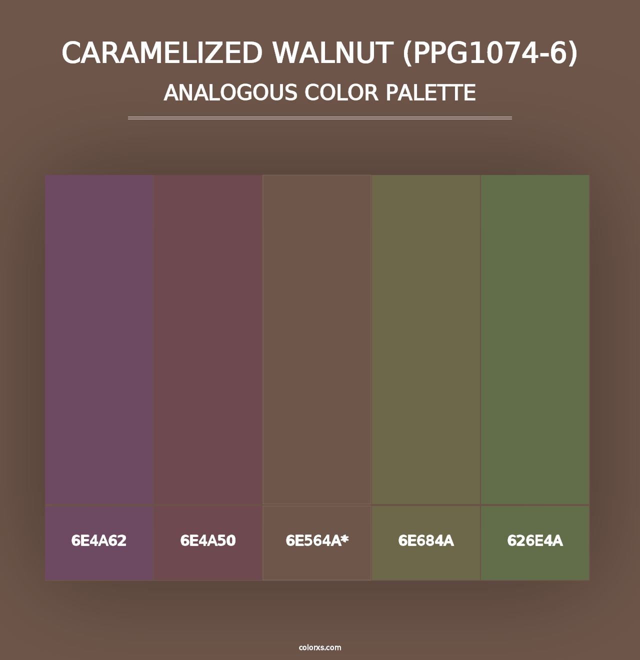 Caramelized Walnut (PPG1074-6) - Analogous Color Palette